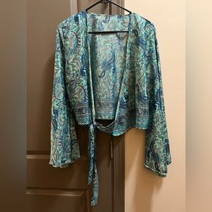 Paisley two piece skirt set